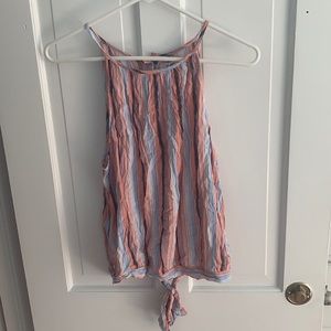 Women’s striped flowy tank top